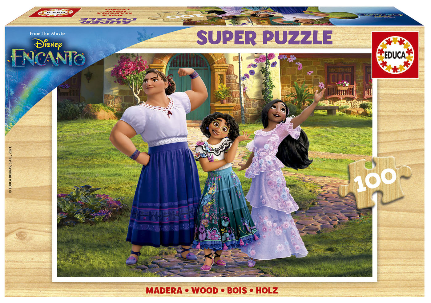 Puzzle din lemn, Educa, Encanto, 100 de piese