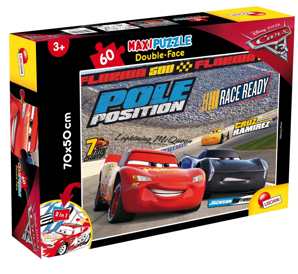 Puzzle de colorat maxi, Cars 3, 60 piese
