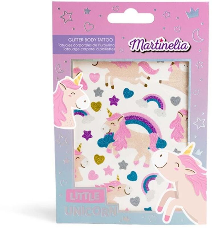 Martinelia Little Unicorn tatuaje cu sclipici