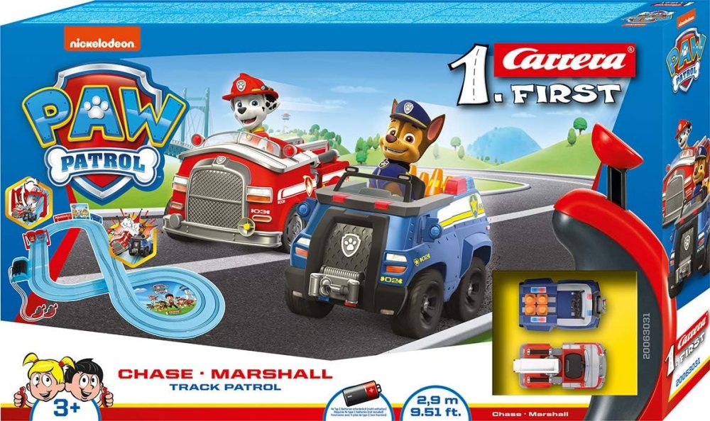 Set pista de joaca Carrera Paw Patrol - Chase si Marshall, 2.9 m