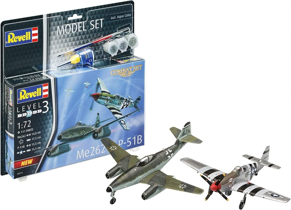 Model asamblat, Revell, Kit avion, Me262 - P-51B Mustang