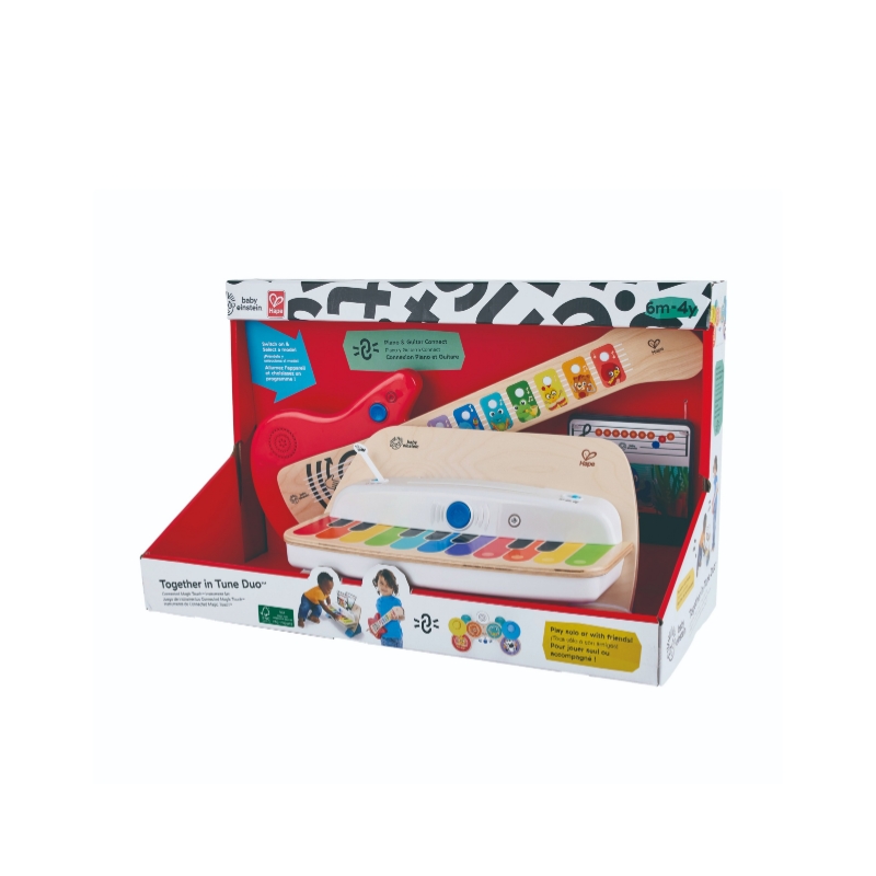 Set de instrumente muzicale senzoriale pentru copii, Baby Einstein, Chitara si pian, 2 piese