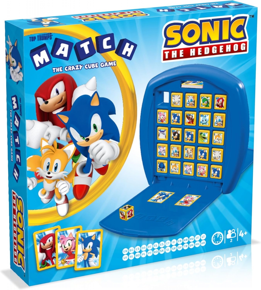 Joc de societate Winning Moves, Match Sonic, 2 jucatori, 15 minute, multicolor, 26.5x26.5x5cm