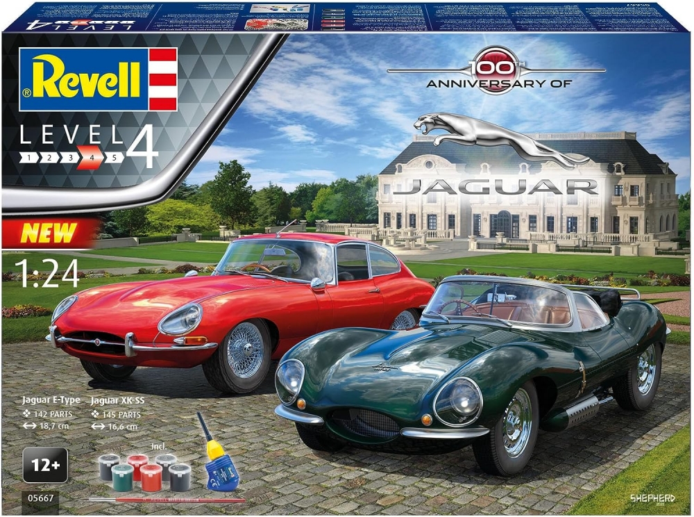 Macheta de asamblat, Revell, Jaguar 100th Anniversary, 2 piese