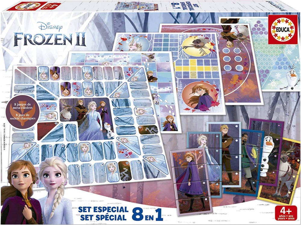 Joc de societate 8 in 1, Educa, Frozen II