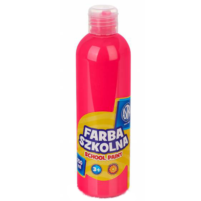 Vopsea pentru scolara, Astra, Roz fluorescent, 250 ml