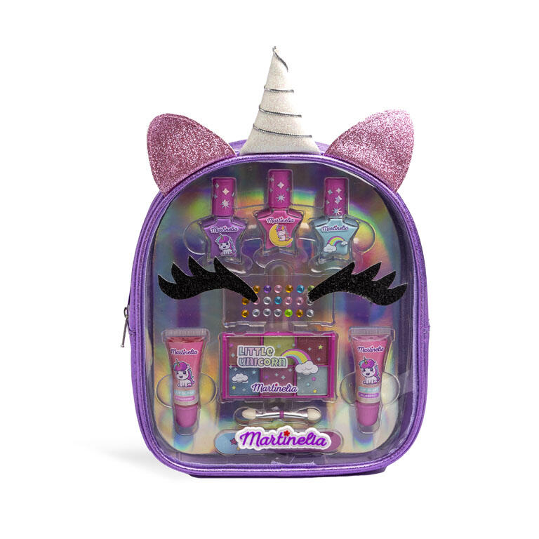 Set cosmetice intr-un rucsac, Martinelia, Micul unicorn, 9 piese