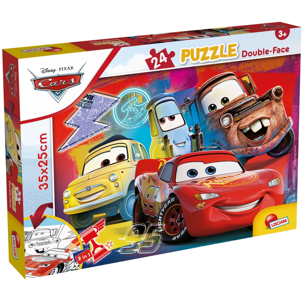 Puzzle 2 in 1 Lisciani Disney Cars, 24 piese