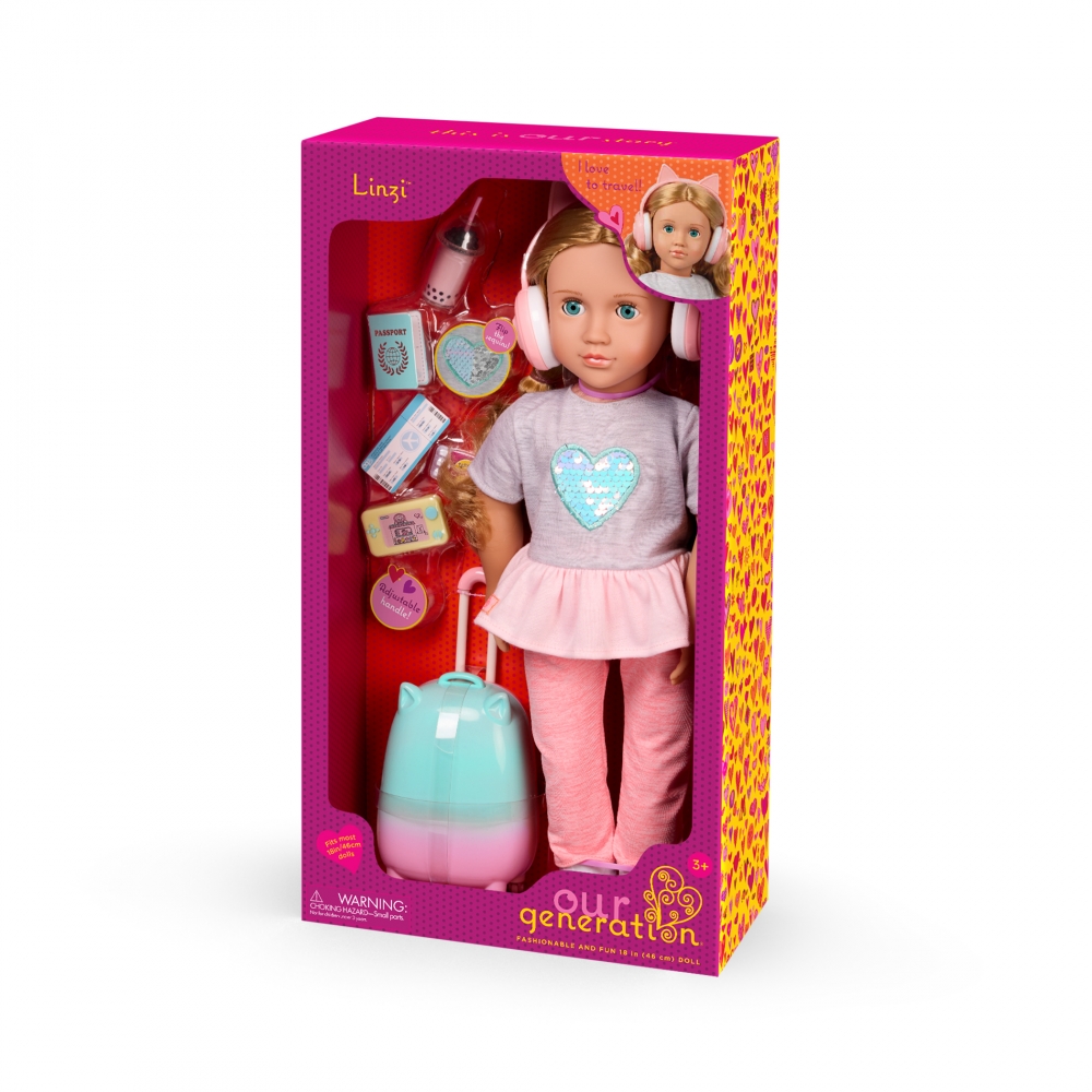 Papusa, Battat, Our Generation, Lindsay cu accesorii, 46 cm