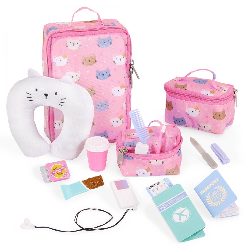 Set, Battat, Our Generation, Geanta de calatorie cu accesorii, Roz