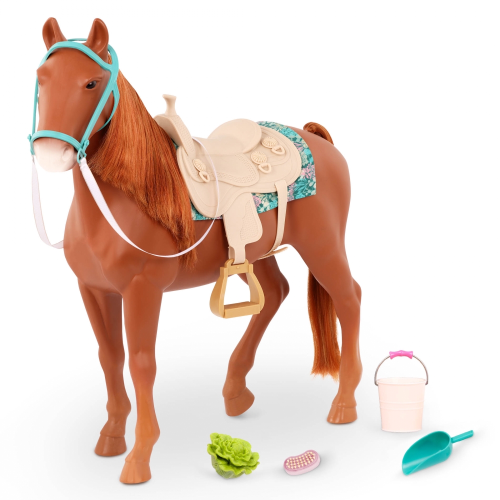 Păpușă cal American Saddlebred, Our Generation, 50 cm, cu accesorii