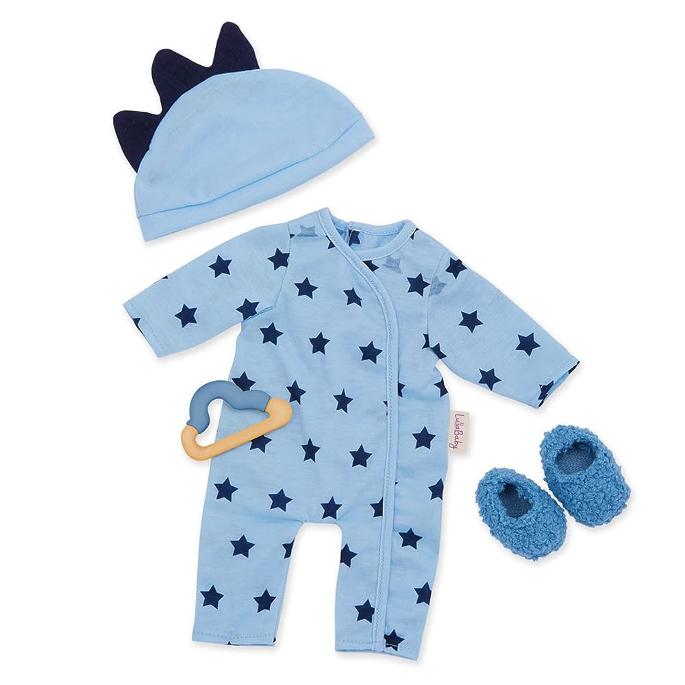 Set de accesorii pentru papusi, Battat, Lulla Baby, salopeta pentru bebelusi, 4 piese