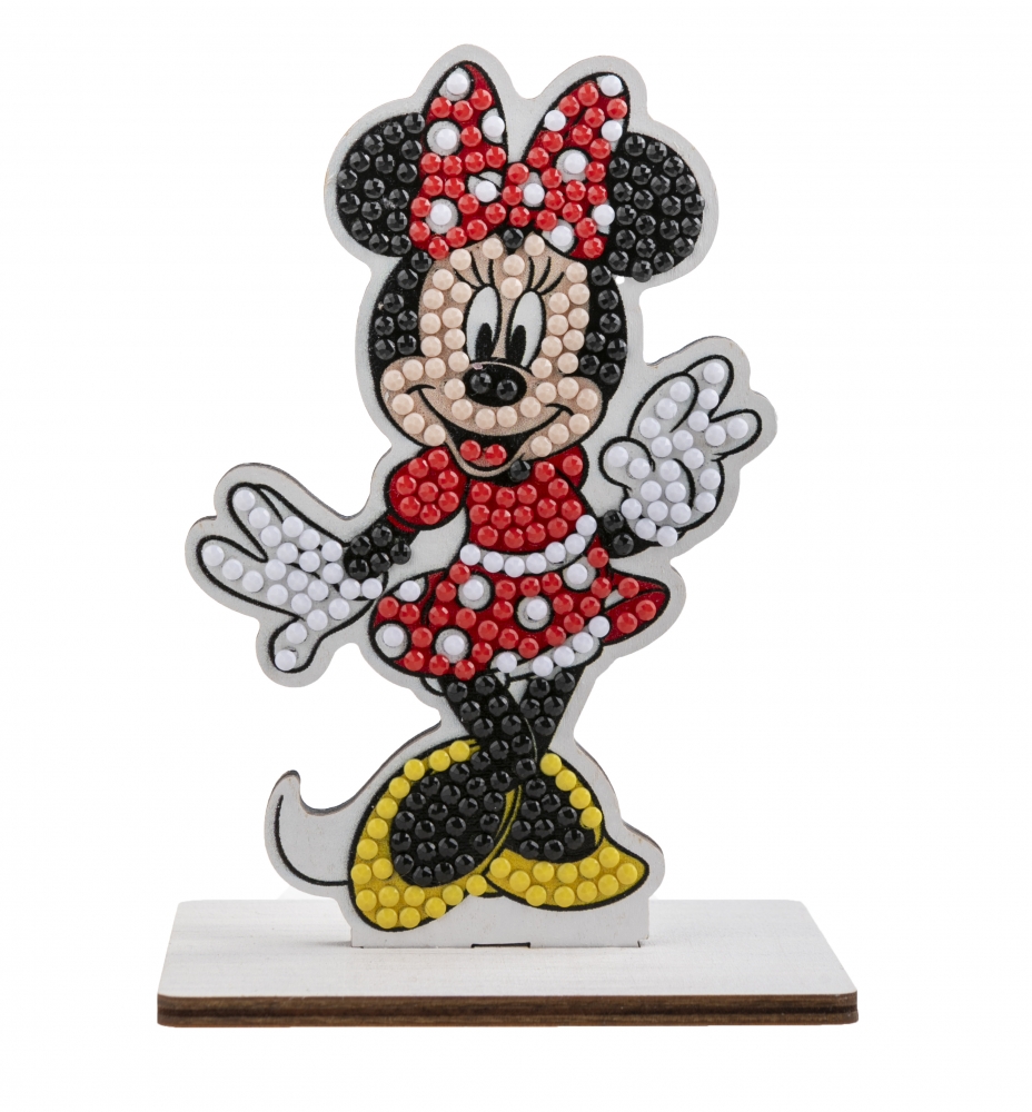 Kit de broderie cu diamante, Craft Buddy, Crystal Art Buddies, Minnie Mouse, 7 piese