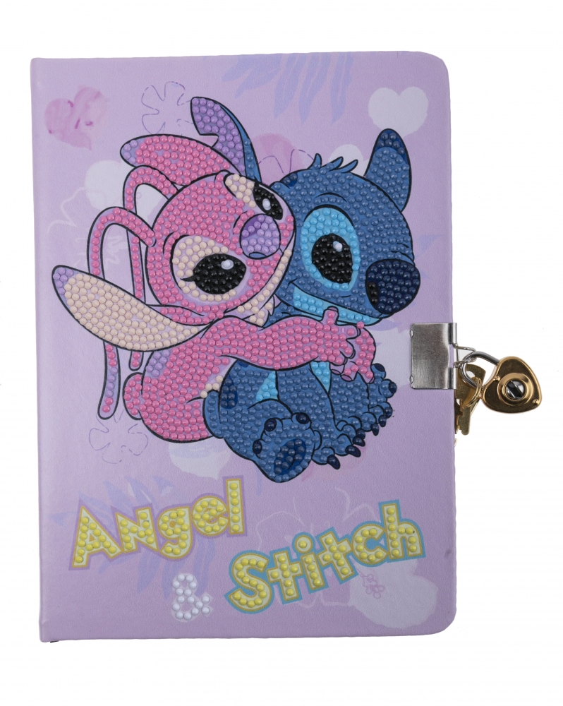 Jurnal secret Craft Buddy DIY cu cusătură de diamant și înger 21 x 15 cm Kit de 5 bucăți