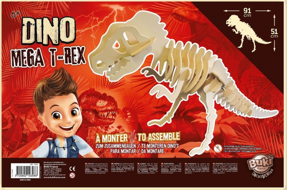 Tiranozaur gigantic din lemn de asamblat, Buki, Franța