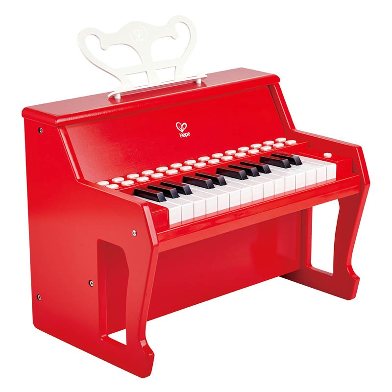 Jucarie Hape - Pian electronic, cu lumini, rosu