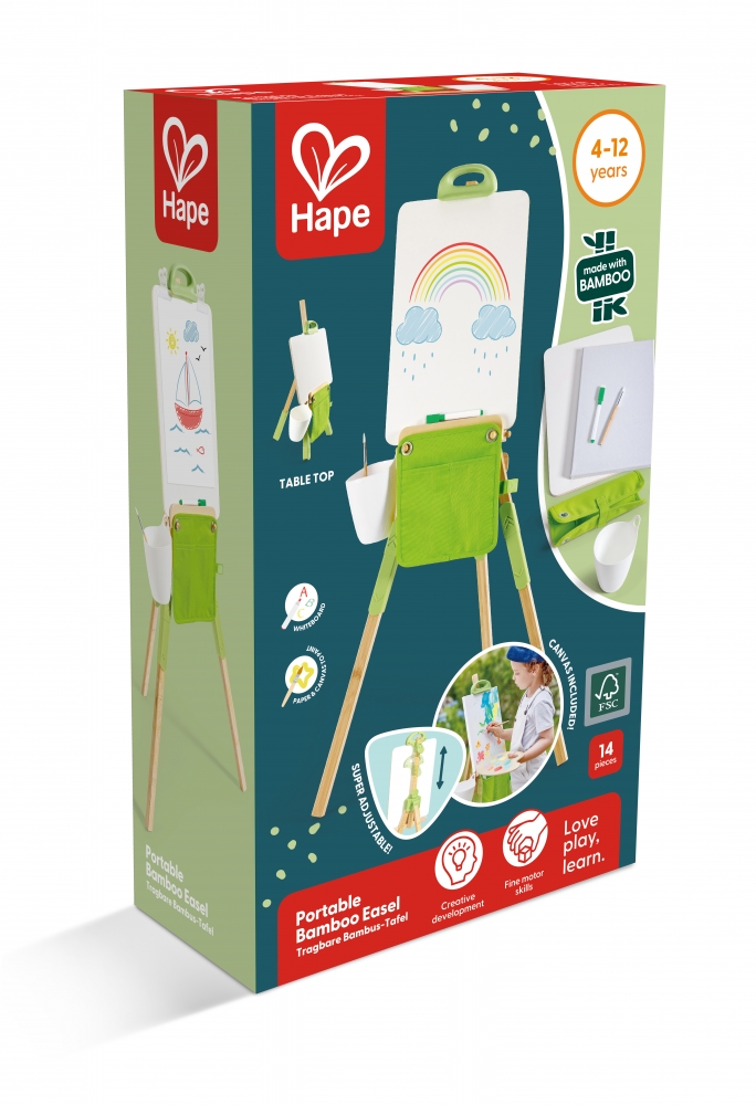 Sevalet de desen cu accesorii, Hape, 14 bucati