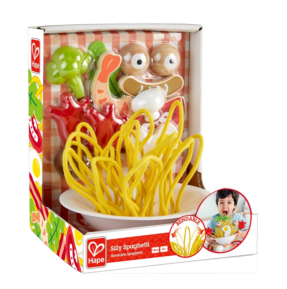 Set de joacă, Hape, Spaghete amuzante, 14 piese