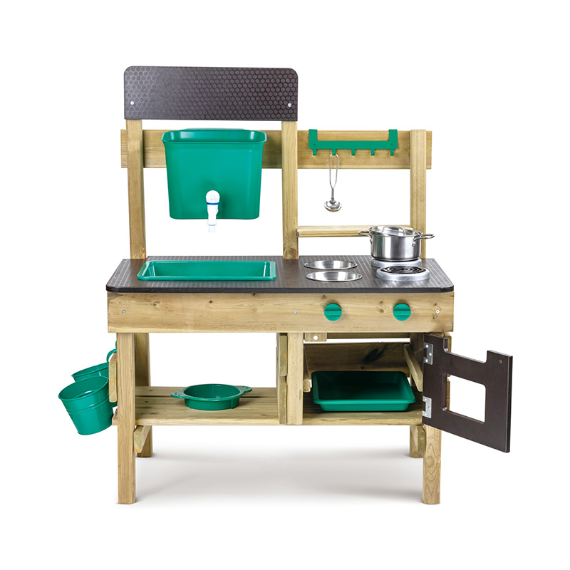 Set de joaca pentru copii, Hape, Outdoor kitchen, 77 x 46 x 99 cm, 14 piese
