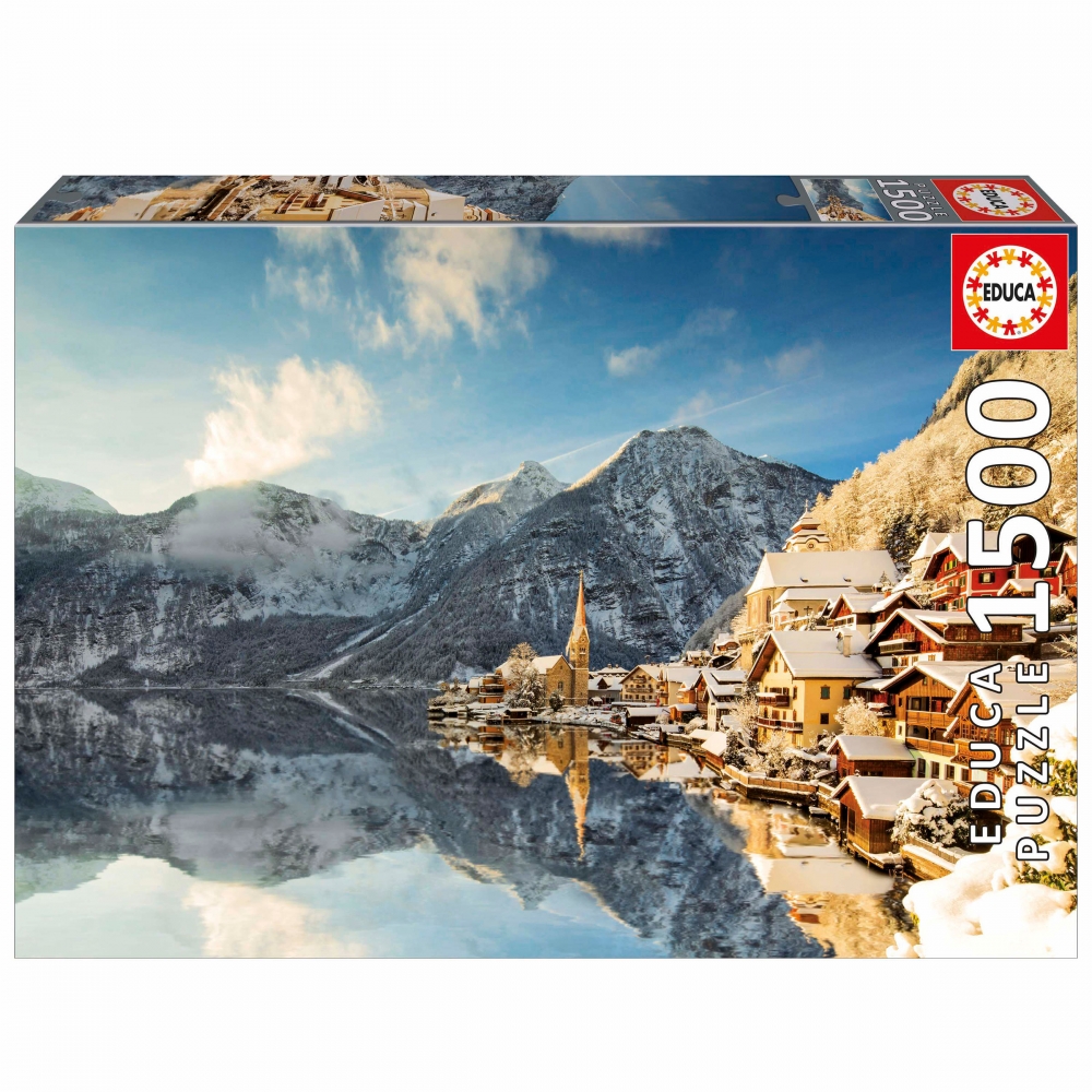 Puzzle, Educa, Iarnă în Hallstatt, 1500 de piese
