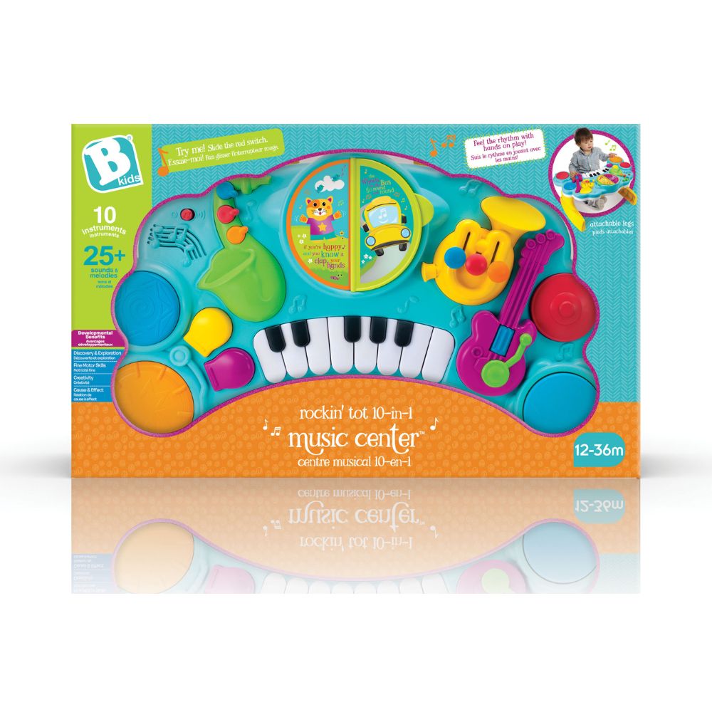 Jucărie interactivă, Infantino, B Kids, Centru muzical 10 în 1, Albastru