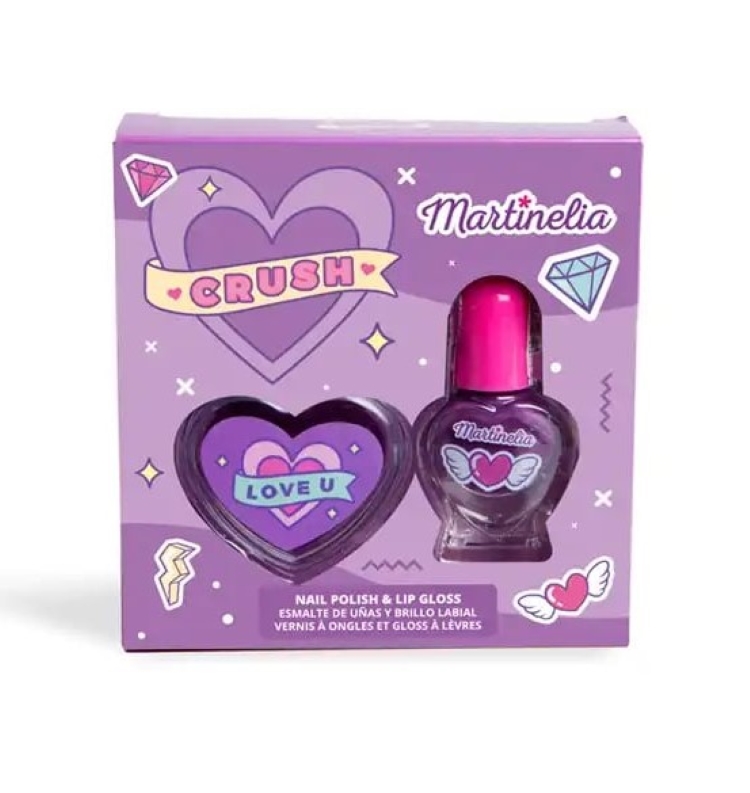 Set gloss de buze si lac de unghii Crush Nail Duo, Martinelia