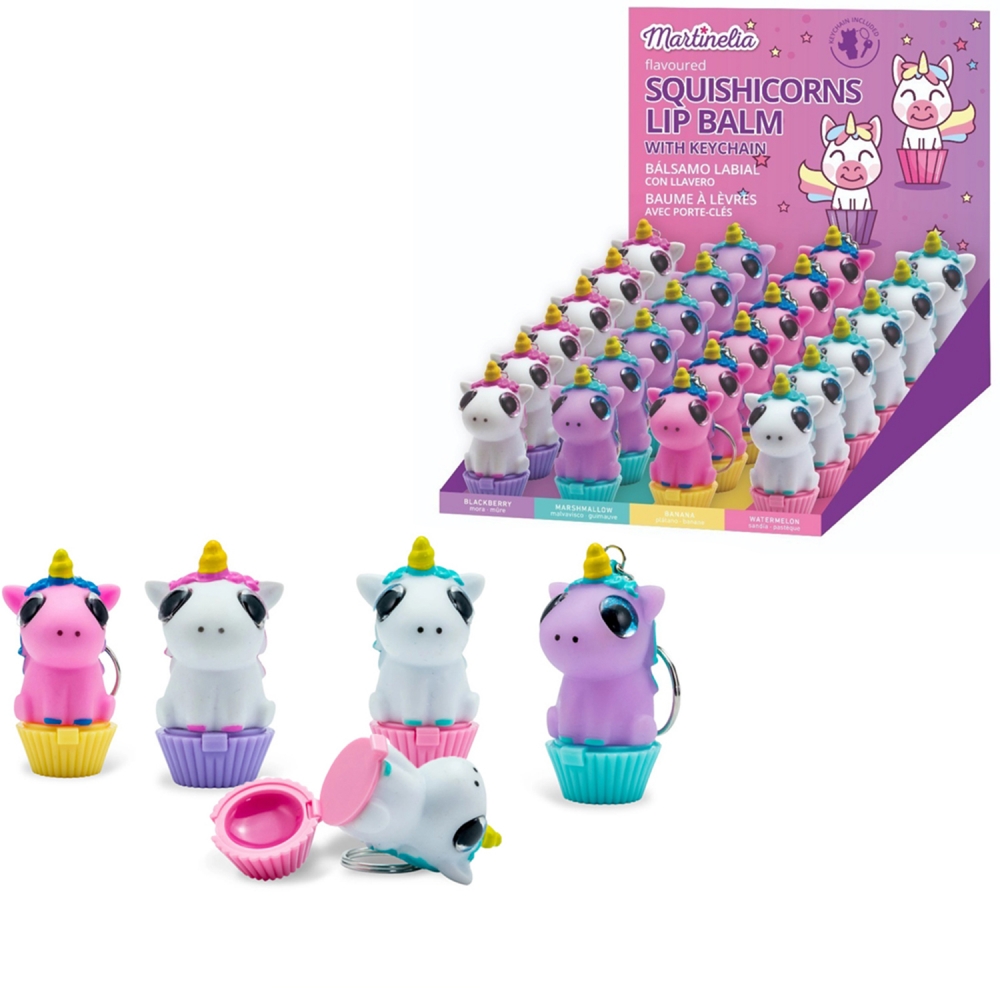 Balsam de buze Martinelia Squishcorns tip breloc 1090C, 2 g