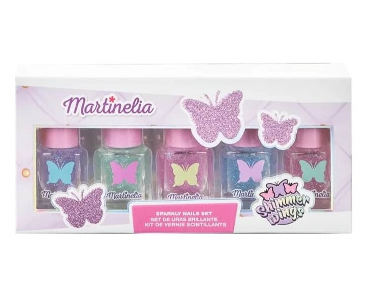 Set manichiura Martinelia - Shimmer Wings, Set 5 lacuri de unghii