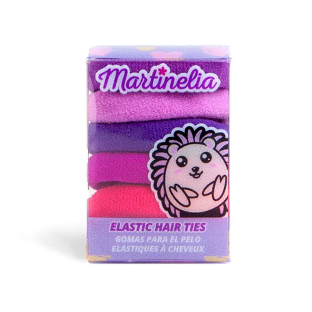 Set elastice de par, Martinelia, 5 piese, Roz si mov