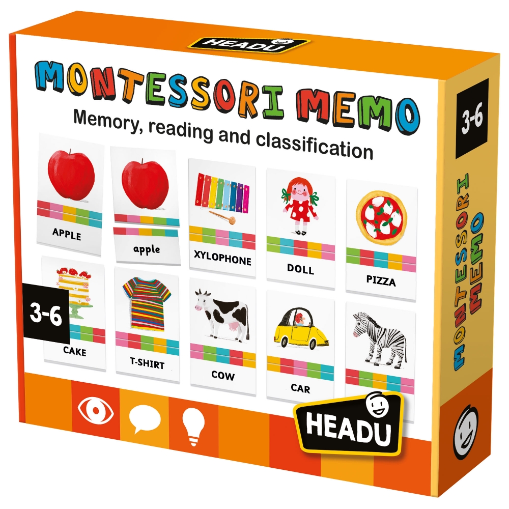 Joc educativ Memory - sortează și clasifică, Headu, 72 piese