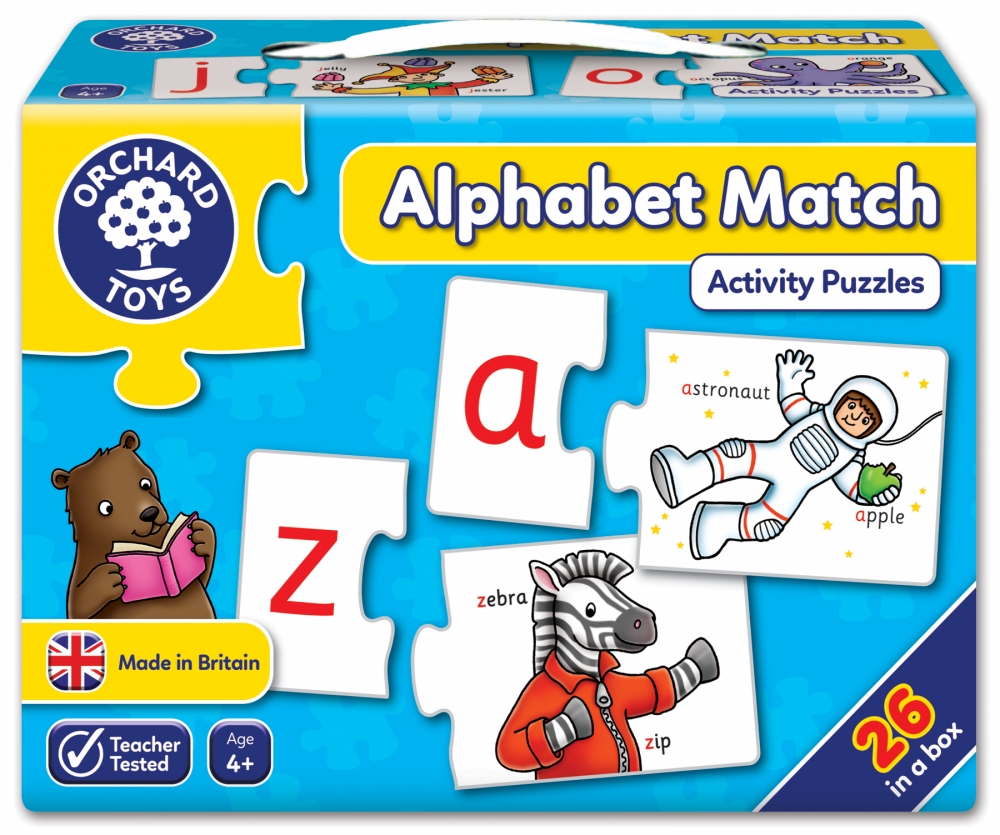 Puzzle Orchard Toys Alfabet in limba engleza, 52 piese, +4 ani, MGC
