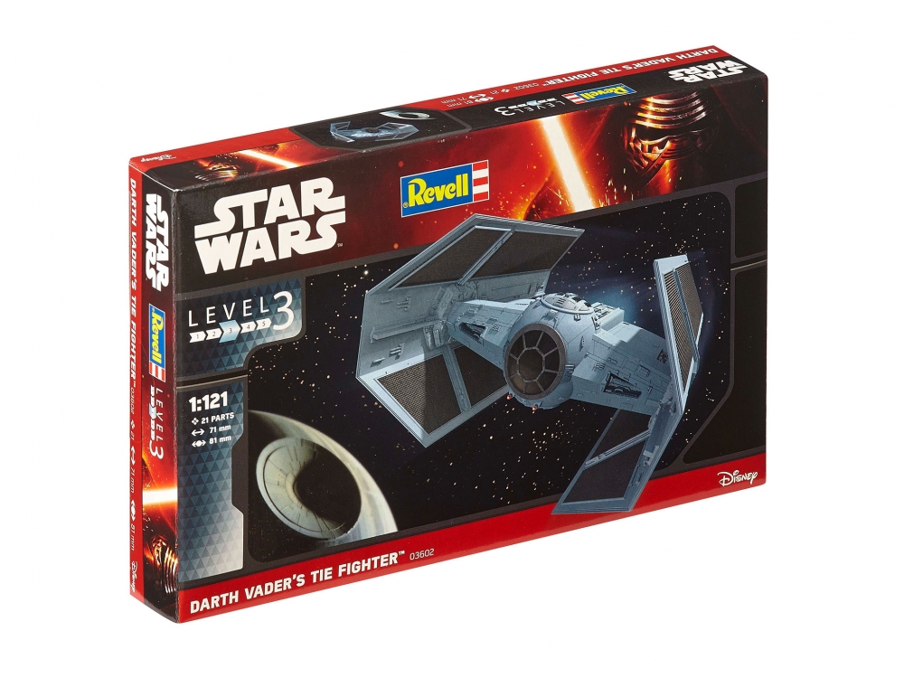 Model de asamblare, Revell, Star Wars, TIE Fighter al lui Darth Vader, 21 de piese