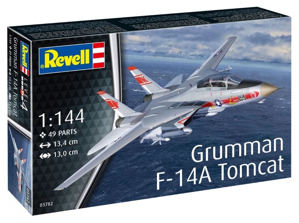 Machetă de asamblare, Revell, avion de vânătoare Grumman F-14 A Tomcat, 49 de piese
