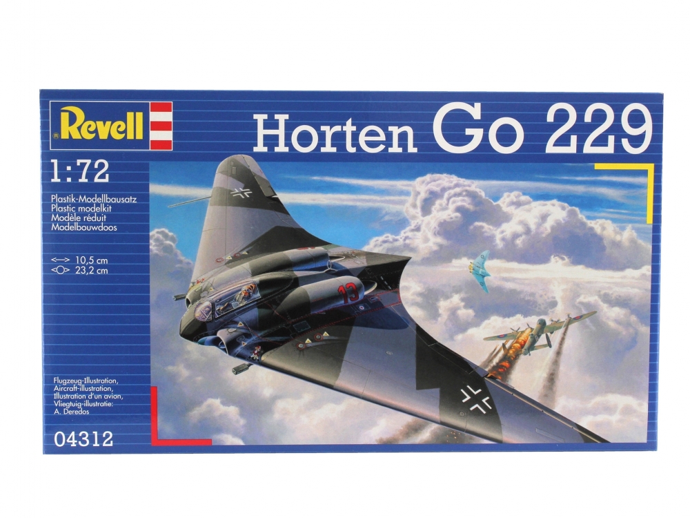 Machetă de asamblare, Revell, avion de vânătoare Horten Go 229, 70 de piese