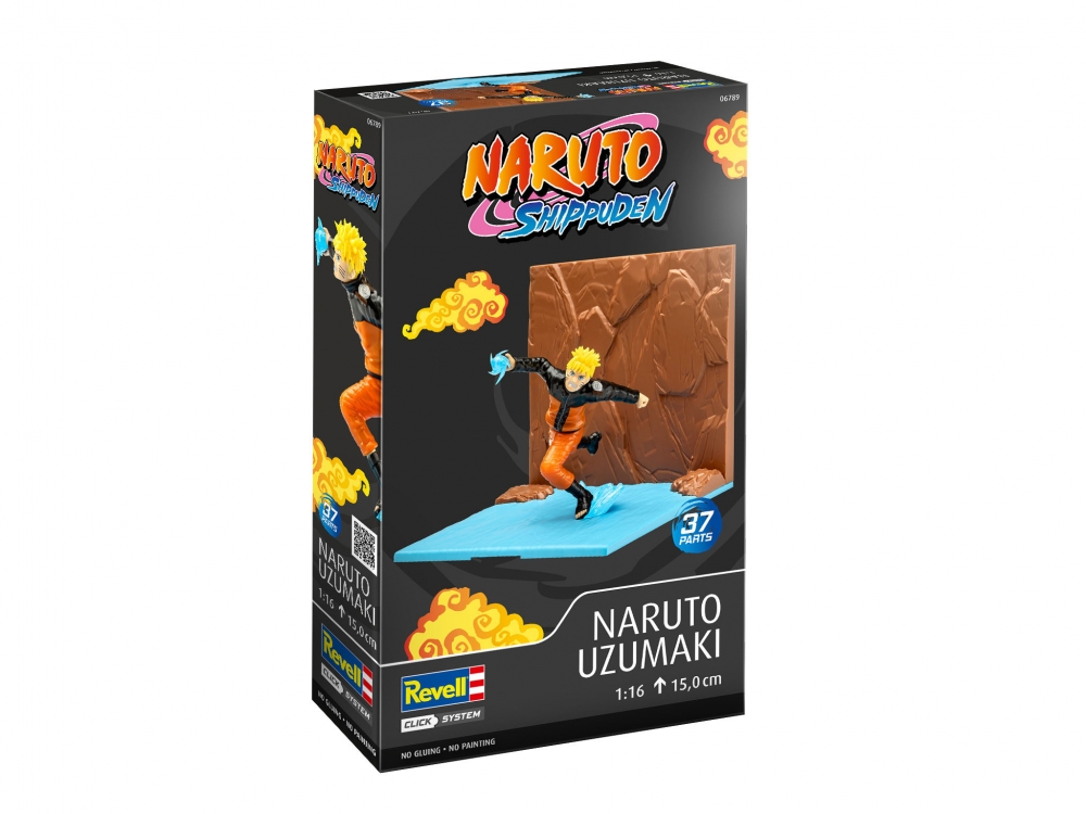 Model asamblat, figurină Naruto Uzumaki Click System, 37 de piese