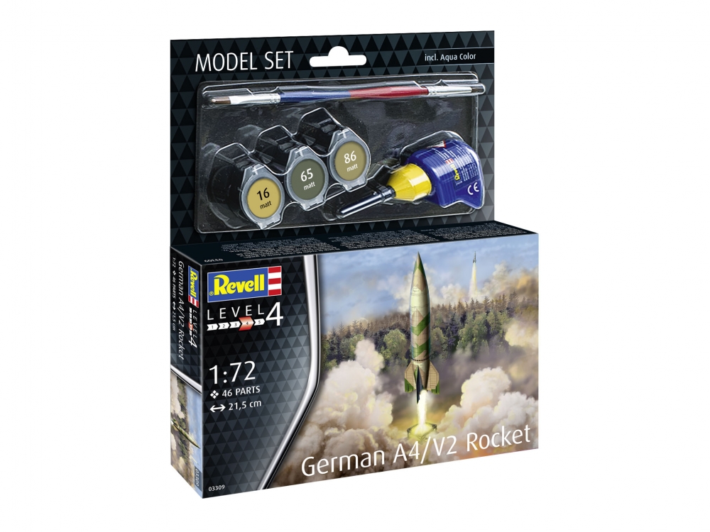 Machetă de asamblat, Revell, rachetă germană A4-V2, 46 de piese