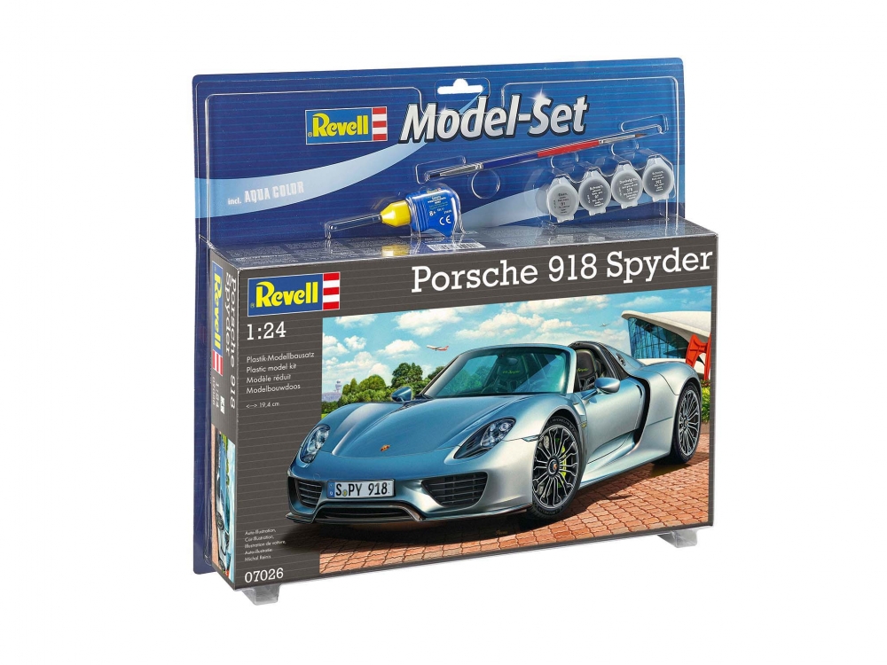 Machetă de asamblat, Revell, Porsche 918 Spyder, 129 de piese