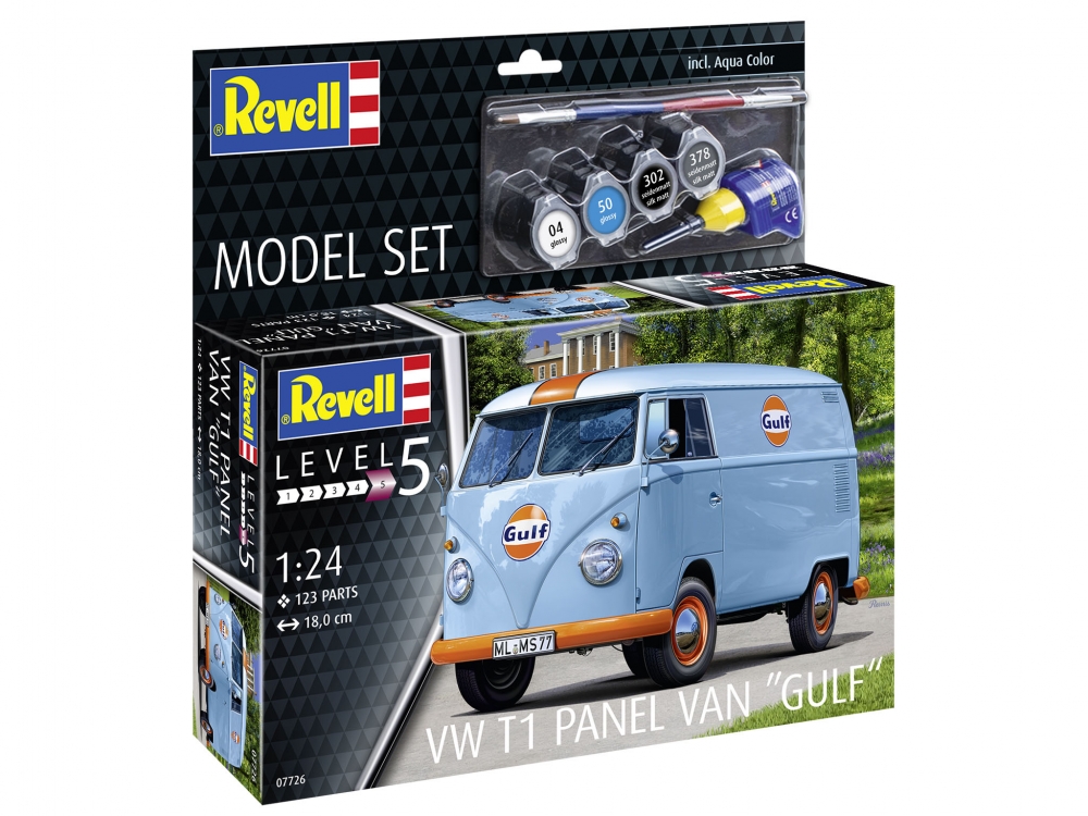 Machetă de asamblat, Revell, dubă VW T1, 123 de piese