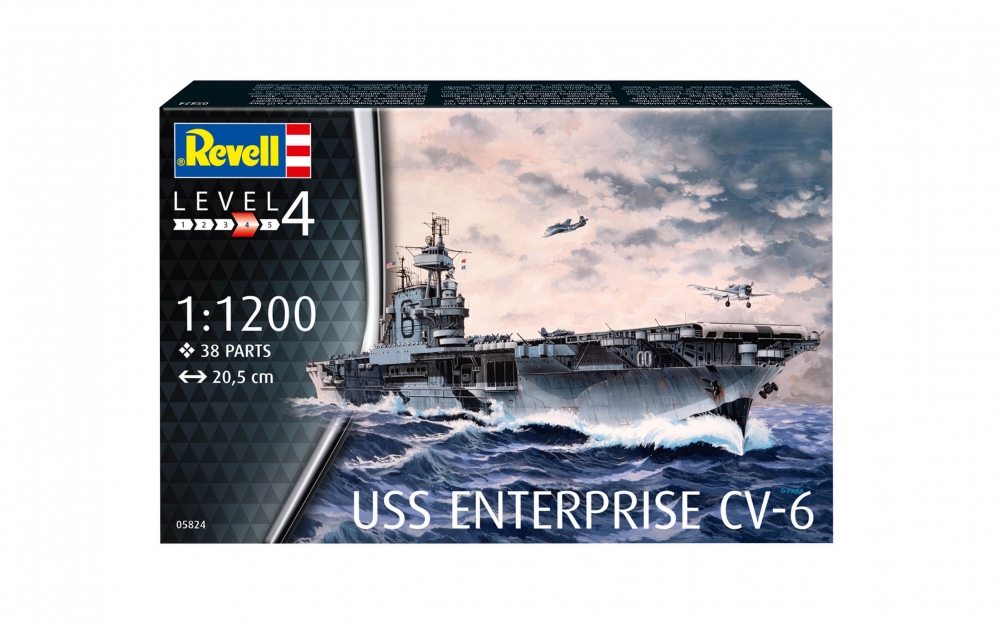 Model de asamblare, Revell, Portavion american, USS Enterprise CV-6, 38 piese
