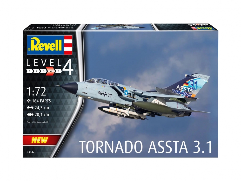 Macheta de asamblat, Revell, Avion Tornado ASSTA 3.1, 164 piese