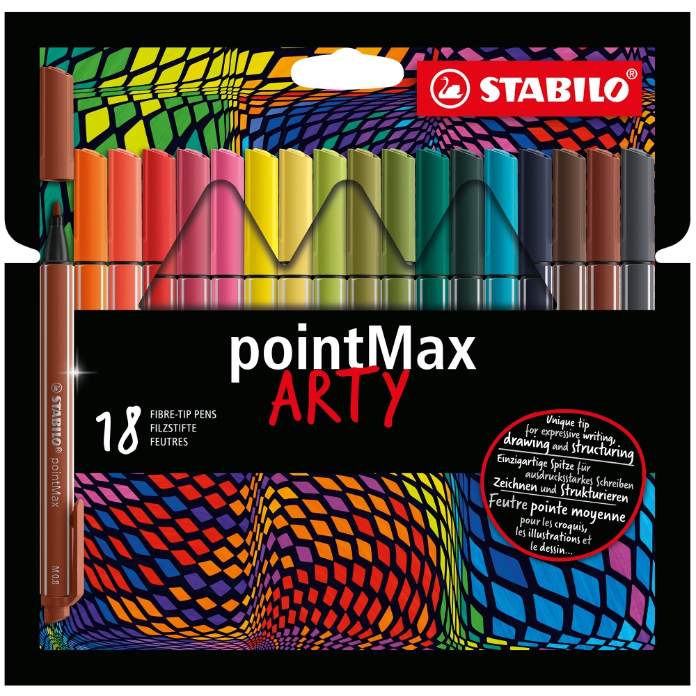 Set carioci, Stabilo, pointMax Arty, 18 culori