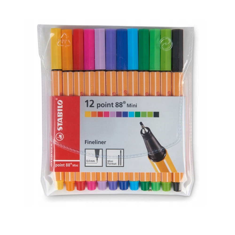 Set 12 linere, Stabilo, Multicolor