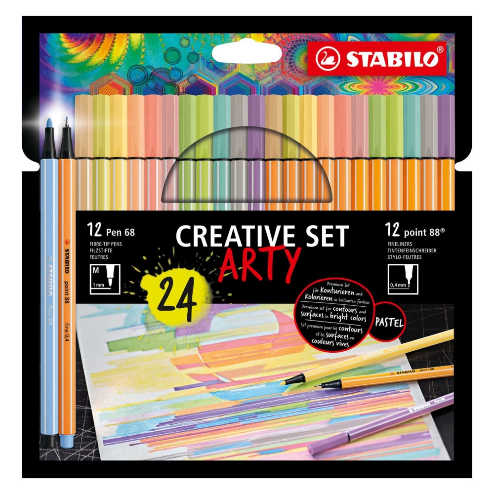 Set creativ, Stabilo, Arty, 24 piese
