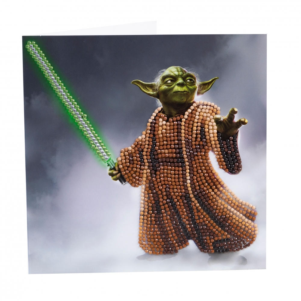 Set creativ tablou cu cristale, Craft Buddy, Yoda, 18 x 18 cm