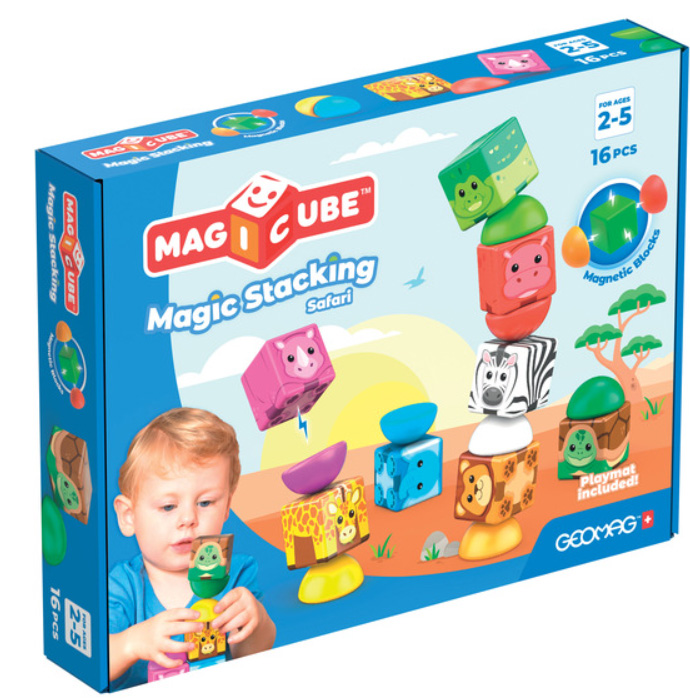 Constructor magnetic, Geomag, Magicube, Safari, 16 piese