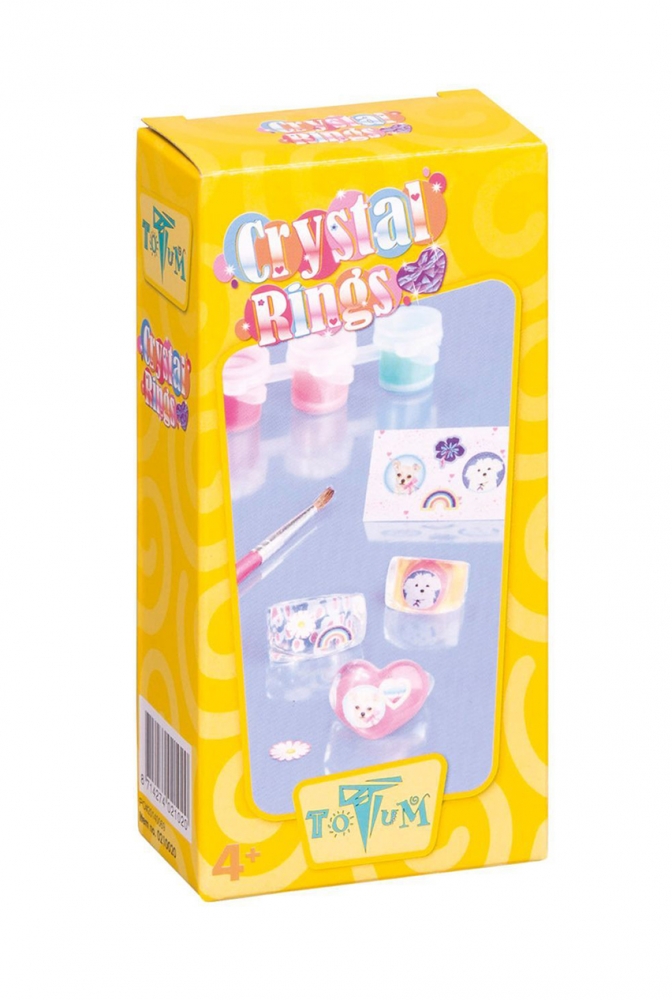 Set creativ, Totum, Decoreaza DYE, Inele de Cristal, 3 piese