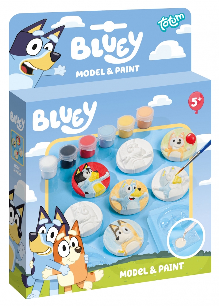 Trusa creativa, Totum, Bluey, figurine din ipsos DIY