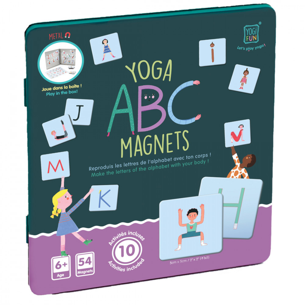 Set educativ, Buki France, Litere magnetice yoga, 56 piese