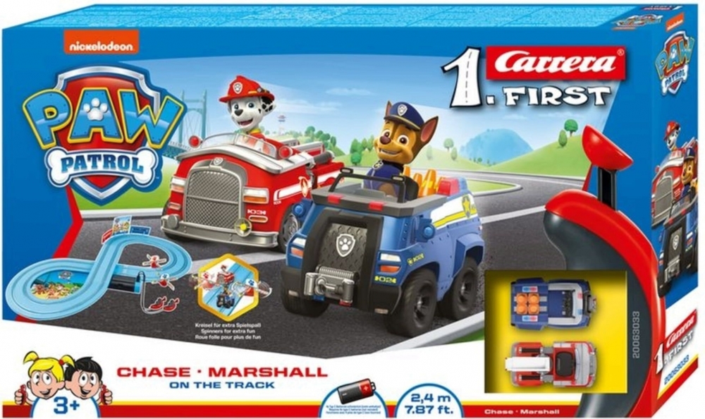 Set pista de joaca Carrera Paw Patrol - Chase si Marshall, 2.4 m