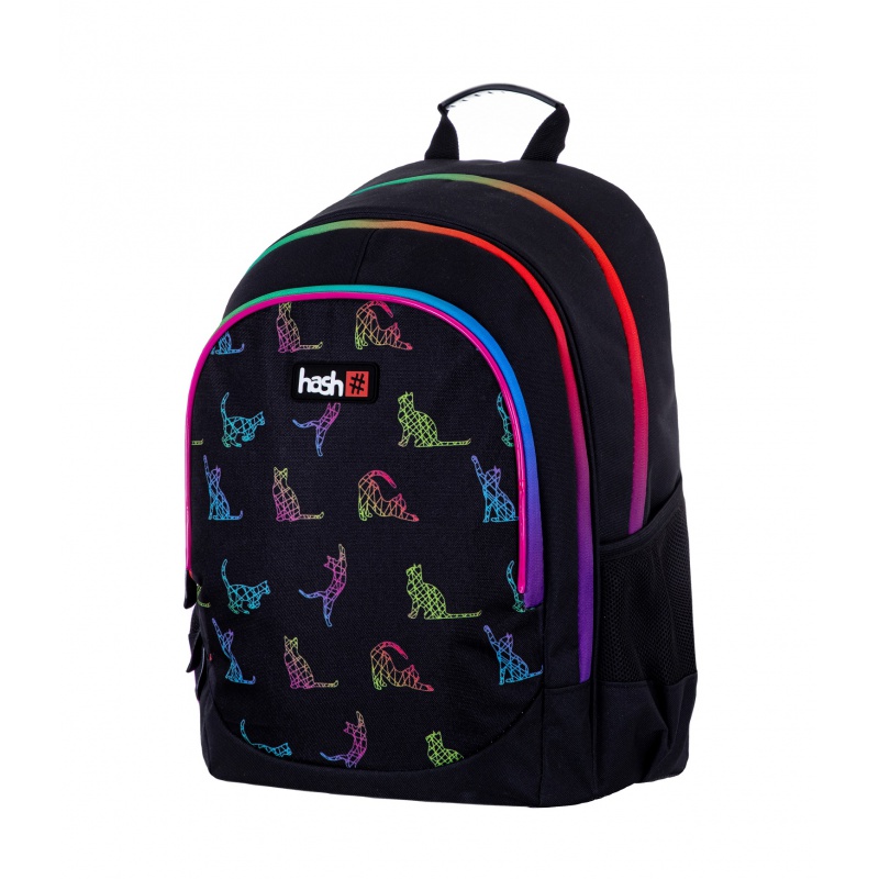 Rucsac de scoala, HASH, Kitty Smile, 39 x 28 x 15 cm